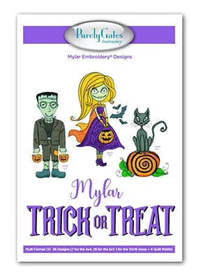 Mylar Trick or Treat Machine Embroidery CD