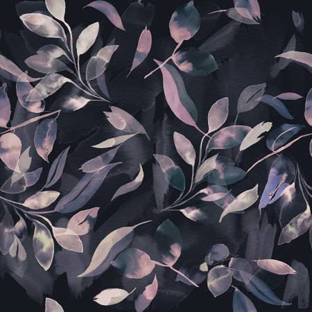 Purple Gold Mystical Leaves