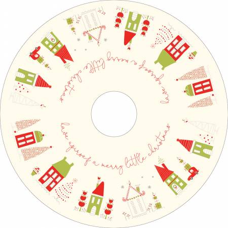Merry Little Christmas Tree Skirt 54in Panel Cream by Riley Blake