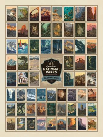 National Parks - 54" X 72" 63 American National Parks Panel