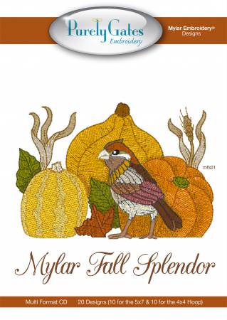 Mylar Fall Splendor Machine Embroidery CD