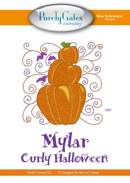 Mylar Curly Halloween Machine Embroidery CD