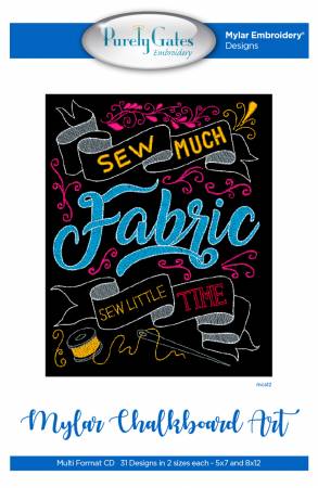 PRESALE Mylar Chalkboard Art Machine Embroidery CD