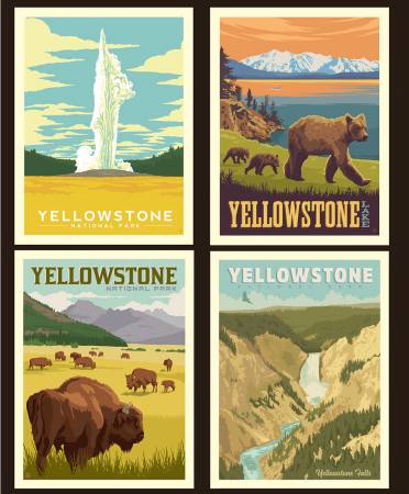 National Parks - Pillow Panel Yellowstone Panel