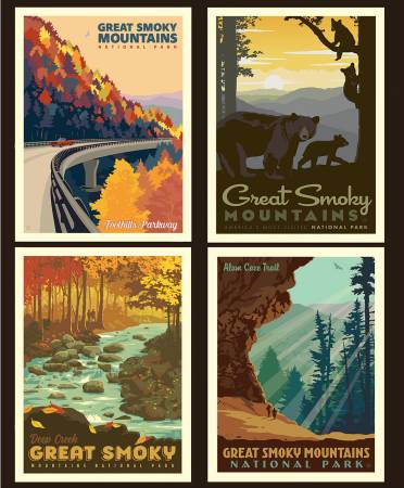 National Parks - Pillow Panel Great Smoky Mountains