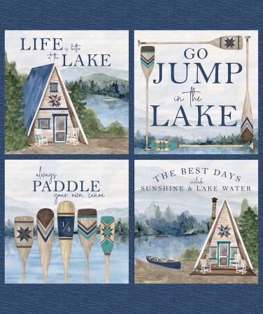 Wake at the Lake - Digitally Printed 36in x 43in Pillow Panel