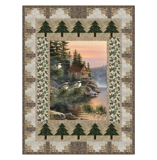 Cabin by the Lake Lap Quilt Kit