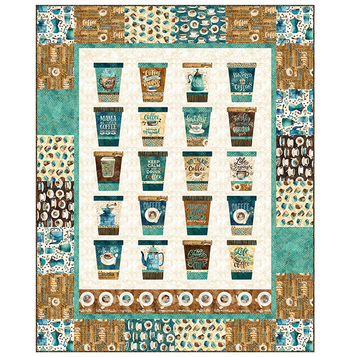 Designer Cups Quilt Kit (featuring Barista Collection)