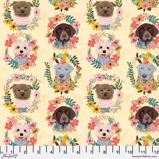 Floral Pets - Puppy Wreaths  Yellow