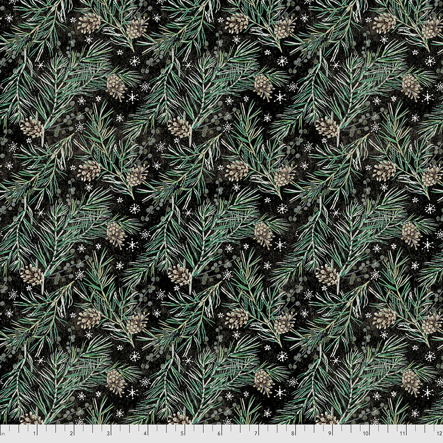 Tim Holtz Christmastime - Pine Boughs - Black