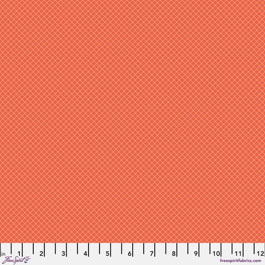 On the Grid - Salmon || Tula Pink True Colors