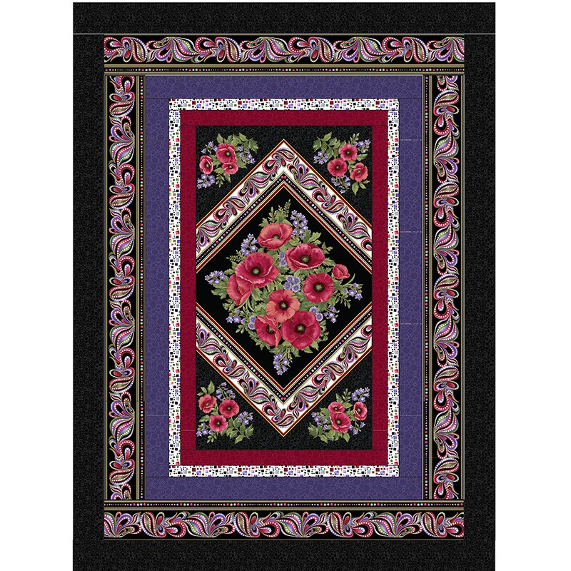 Poppy Spotlight Quilt Kit Lap Size