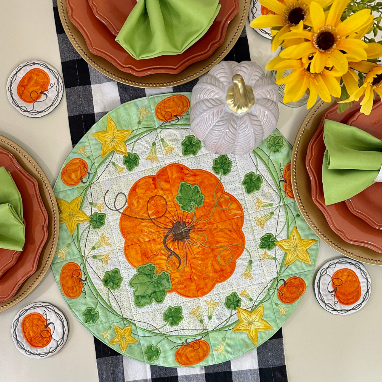 Pumpkin Harvest Embroidery Project