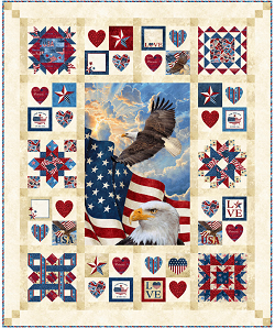 For the Brave Kit 1- Panel Quilt