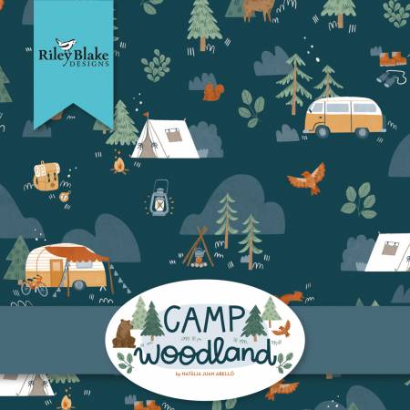 Camp Woodland 2-1/2in Strips, 40pcs, 3 bundles/pack