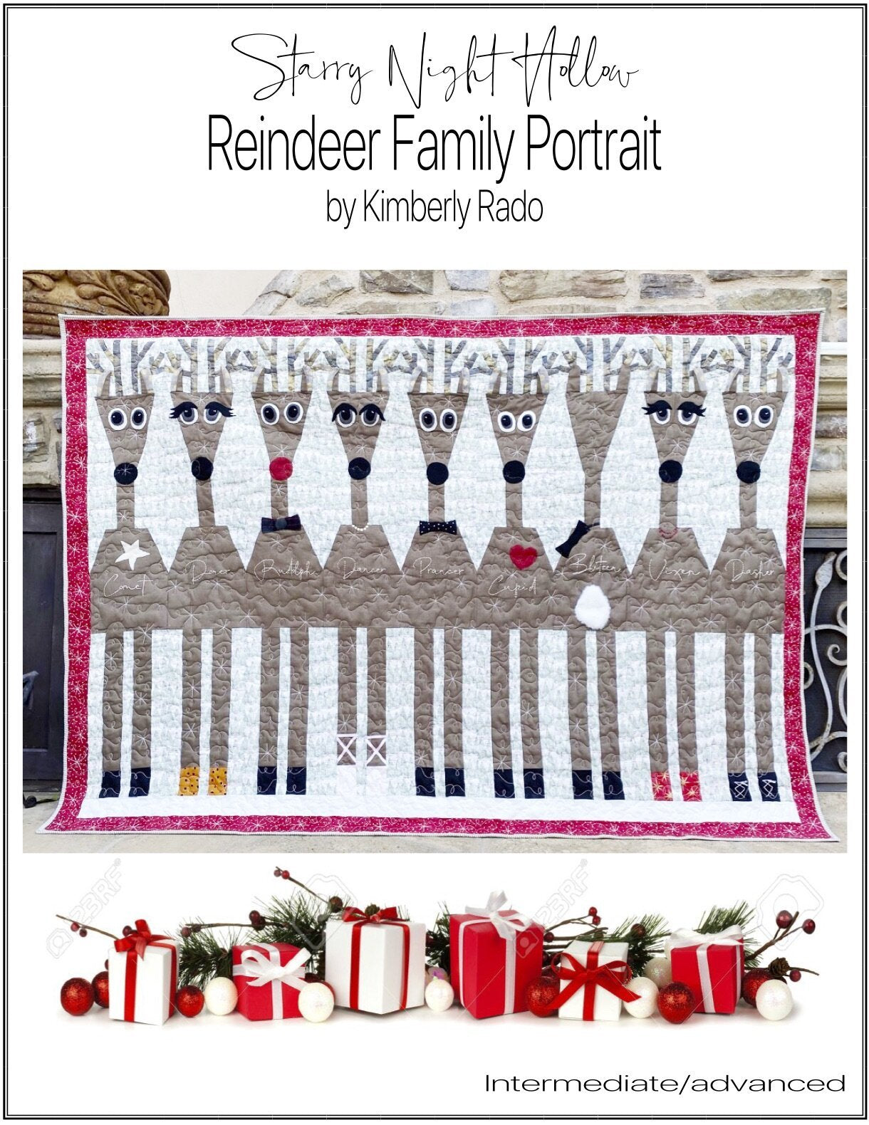 Reindeer Family Portrait Pattern
