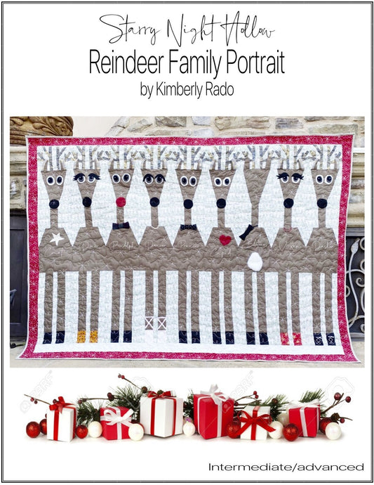 Reindeer Family Portrait Pattern
