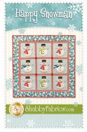 Happy Snowman Pattern by Shabby Fabrics