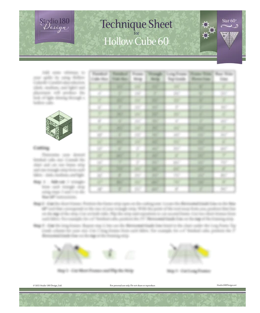 Hollow Cube 60 Technique Sheet