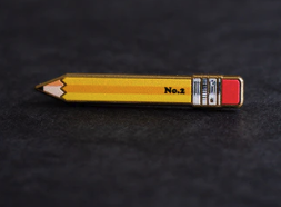 Muse Yellow Pencil Enamel Pin