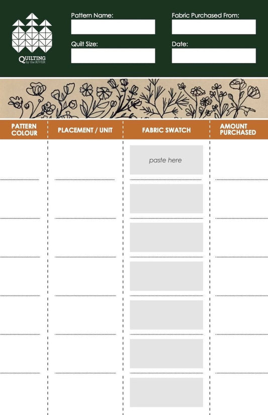 Fabric Placement Notepad