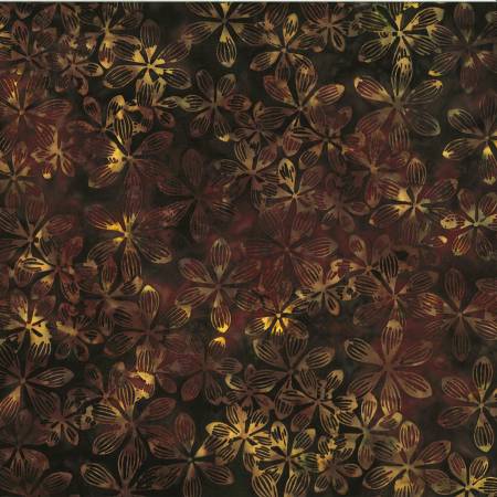 Rum Raisin Bali Batik Graphic Floral T2398H-515