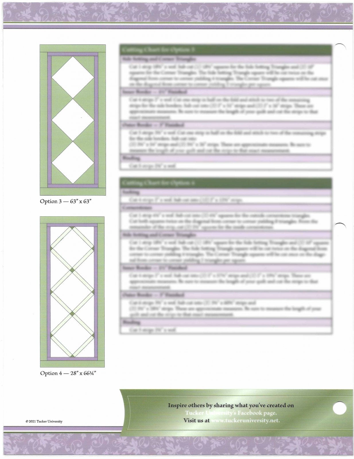 Table Runner Layout Design Sheet for 12" Blocks