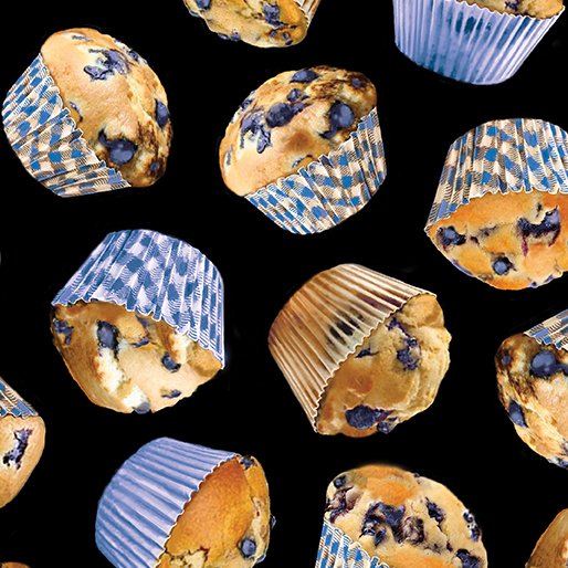Blueberry Hill - Tossed Blueberry Muffins Black