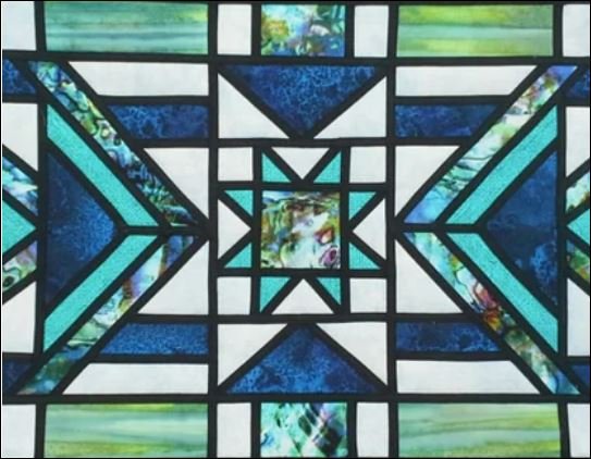 Triangle Prism Stained Glass Quilt Pattern