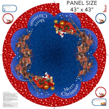 Twas the Night Before Christmas - Treeskirt Panel