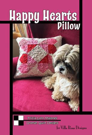Happy Hearts Pillow by Villa Rosa Designs