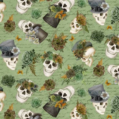 Dark Academia - Skulls and Hats Sage