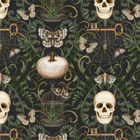 Dark Academia - Damask Black