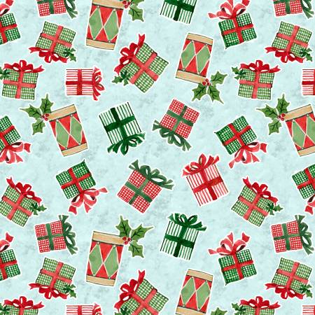 Snowy Greetings - Present Toss Blue