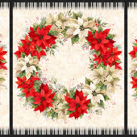 Poinsettia Radiance - Large Panel Multi (36" Panel)