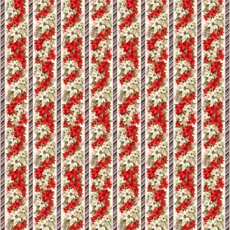 Poinsettia Radiance - Repeating Stripe Multi