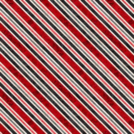 Poinsettia Radiance - Diagonal Stripe Red/Black
