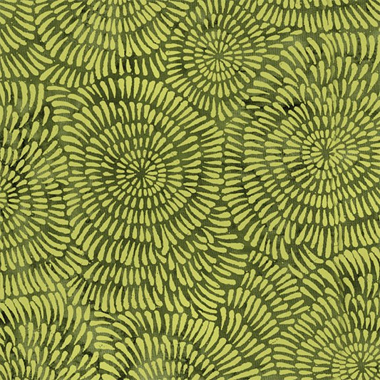 Full Bloom - Green Mums Wide Backing