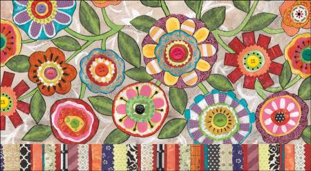 Two Year Pocket Planner Button Flowers 2024/2025