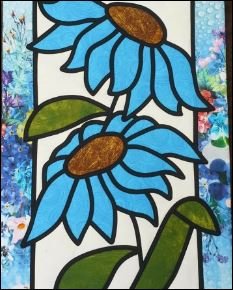 Wild Coneflower Stained Glass Quilt Pattern