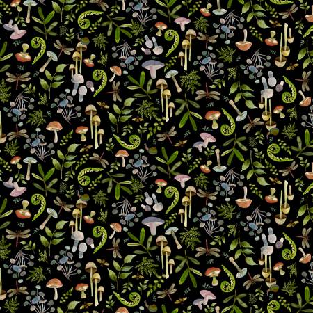 Wild Wonder - Black Digital Forest Floor