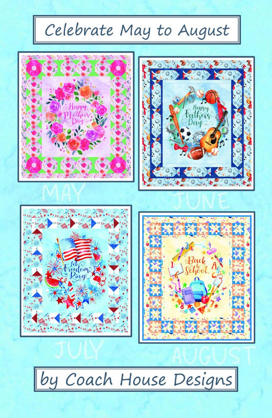 Celebrate May to August Wall Quilts by Coach House Designs