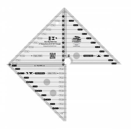 6" Flying Geese & 45 90 Degree Triangle Ruler Creative Grids