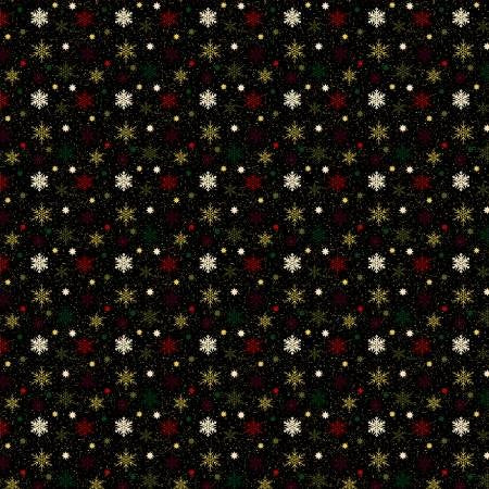 Charm Holiday - Charming Snowflake Black - by Benartex - 9604