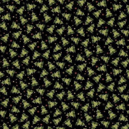 Charm Holiday - Charming Tree Black by Benartex - 9603