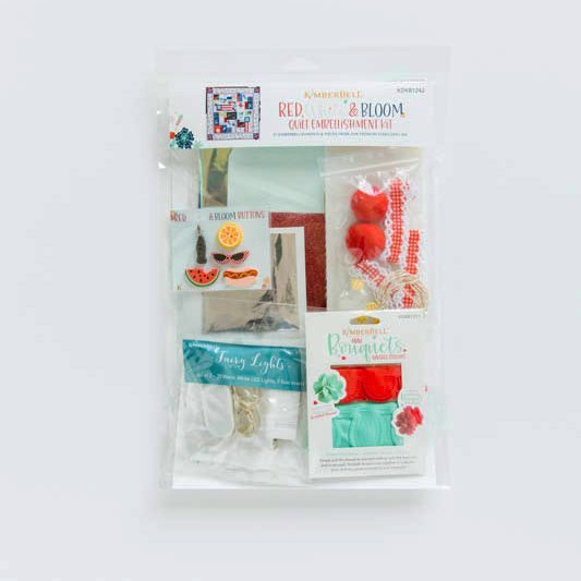 Red White Bloom Embellishment Kit KDKB1242