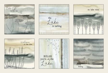 Lake Escape - Squares Panel - 12 inch squares