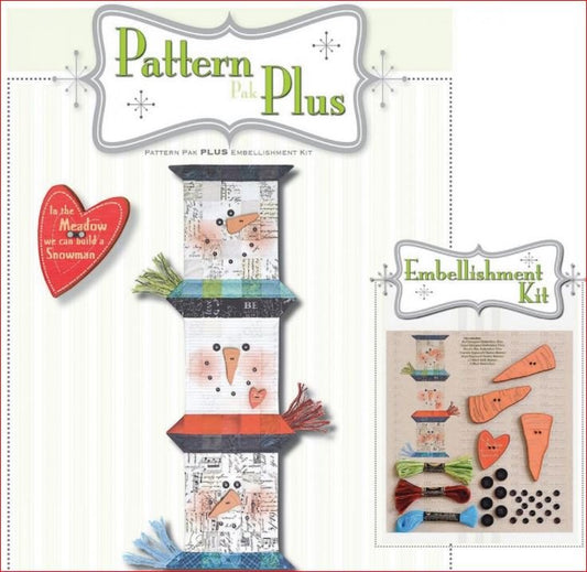 Spool Snowman Pattern Plus Embellishment Kit