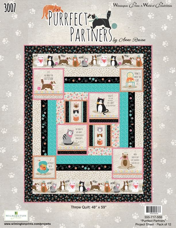 Purrfect Partners Quilt Kit