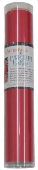 Embroidery Leather Cherry Red